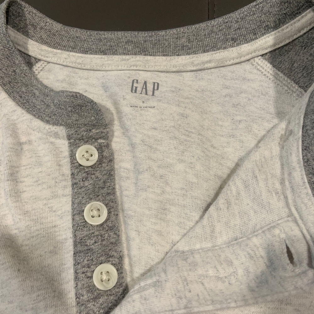 Gray and cream thermal Henley from the GAP.